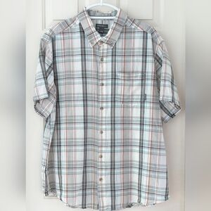 Eddie Bauer Men's Kingston Shirt,  Button Down Collar, Size 2XL, Plaid Sandwash